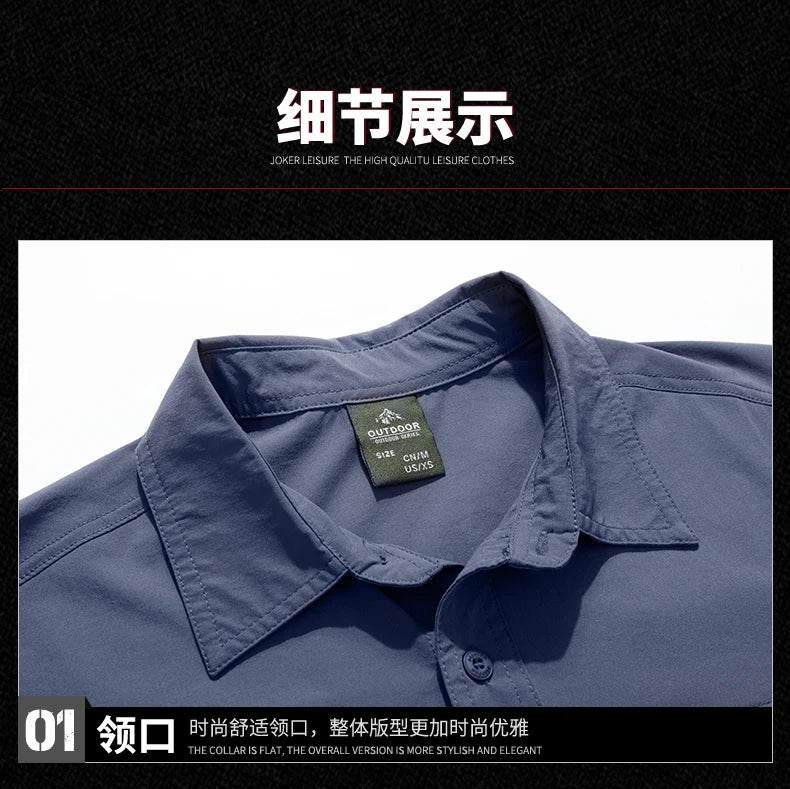 Spring Autumn Men Shirts Tactical Work Long Sleeved Shirt Men Outdoor Casual Breathable Quick Dry Camping Hiking Cargo Shirts