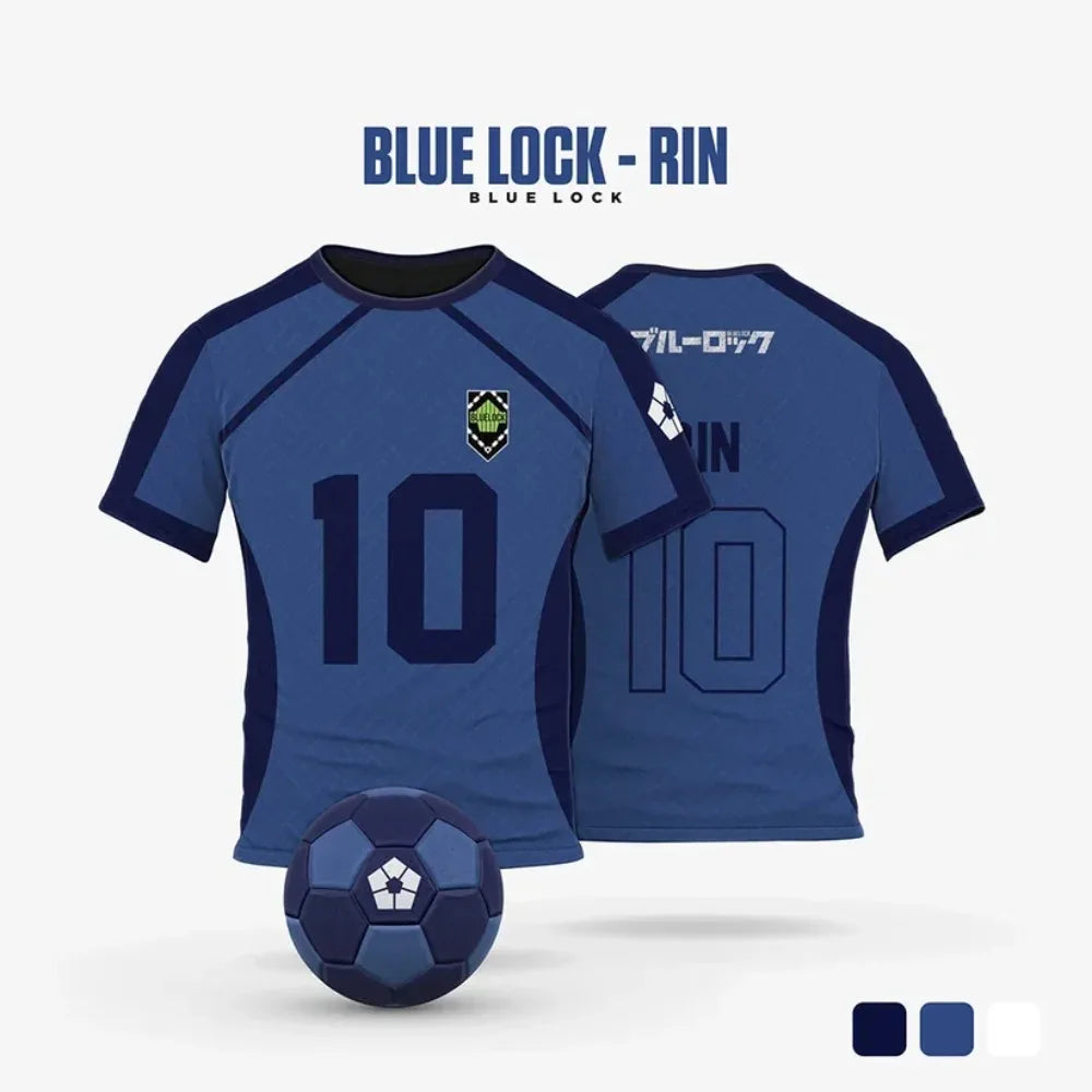 Anime Blue Lock Jersey 3D Print Nagi Soccer T-Shirts Men Women Short Sleeve Sports Tee Y2k Top Cosplay Blue Lock Football Top