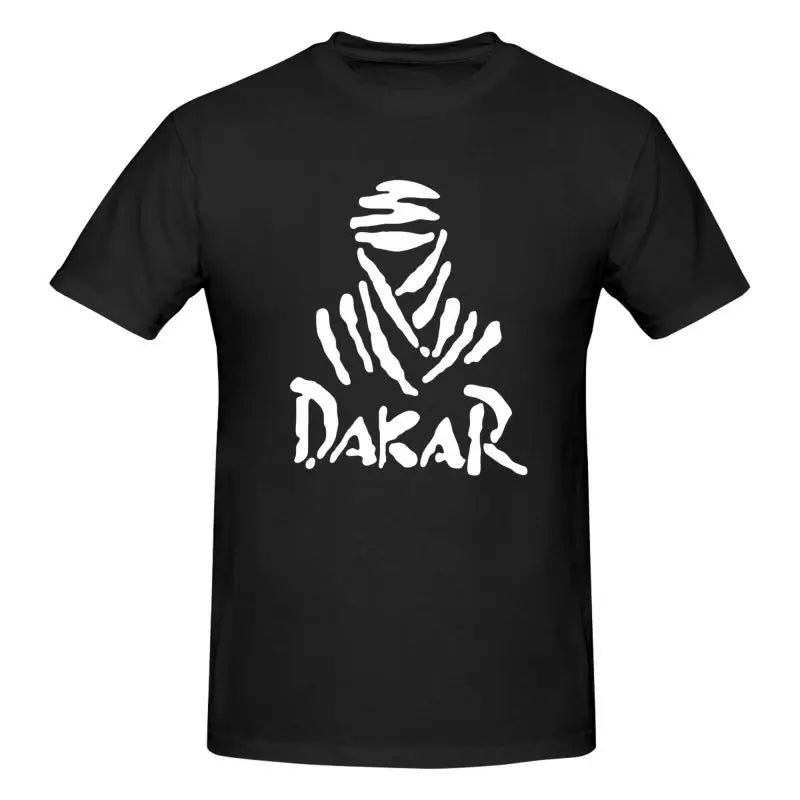 Motorcycle Dakar Rally Graphic Print T Shirt Men Large Size Cotton Casual T-shirts Summer Short Sleeve Tops Tees Streetwears