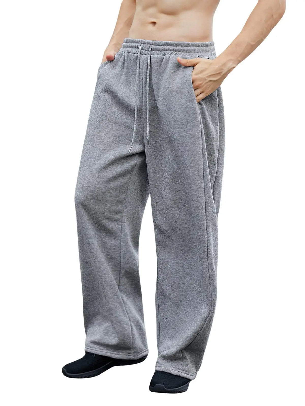 Y2k Harajuku Wide Leg Sweatpants Women Streetwear Baggy Oversize Gray Sports Pants High Waist Drawstring Casual Joggers Trousers
