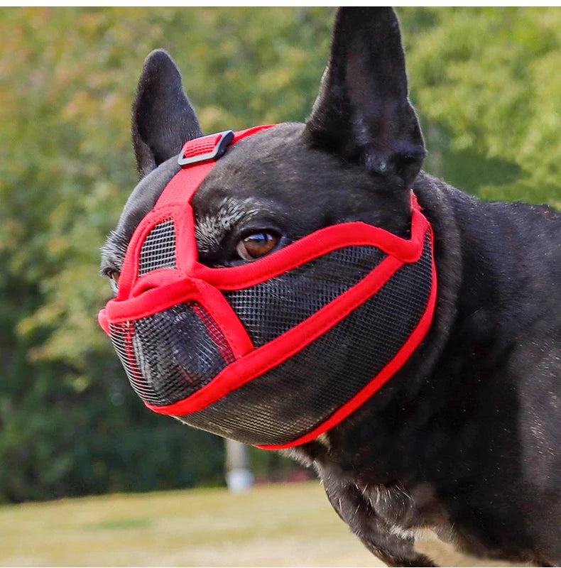Dog Muzzle for Short-snouted Dogs Preventing Barking French Bulldogs Breathable Muzzle Prevent Accidental Ingestion Pet Products