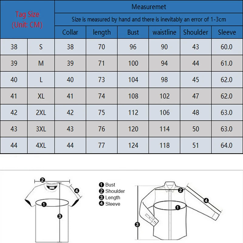 2026 Men's Long Sleeve Business Dress Shirts Solid Formal Button-Down Social Collar Camisa Elastic Anti-wrinkle Casual Men Shirt