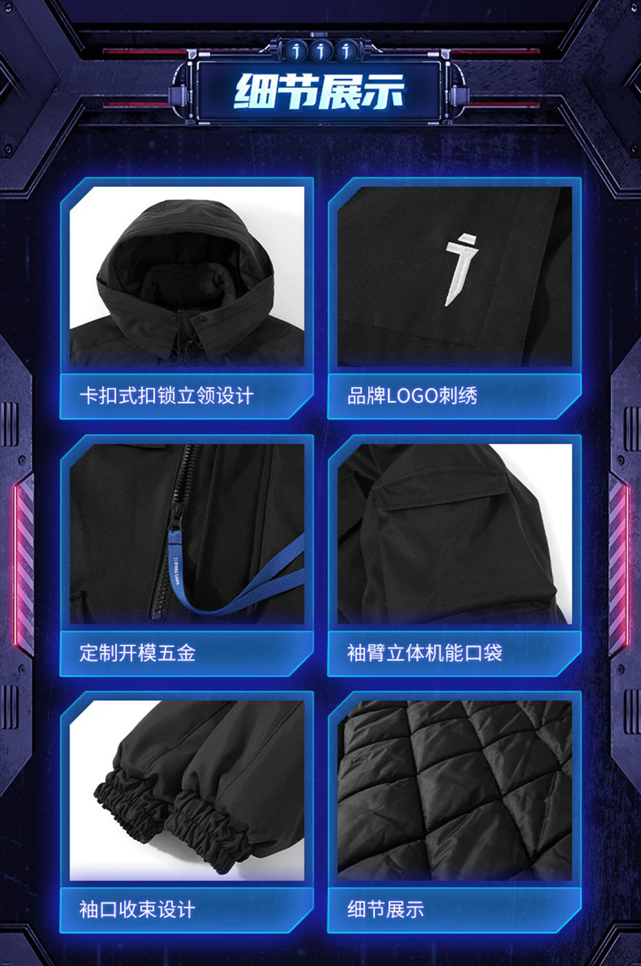 Mulit Pocket Winter Jackets Techwear Tactical Coats Men Fashion Streetwear Oversized Parkas Warm Hooded Jacket Windbreaker
