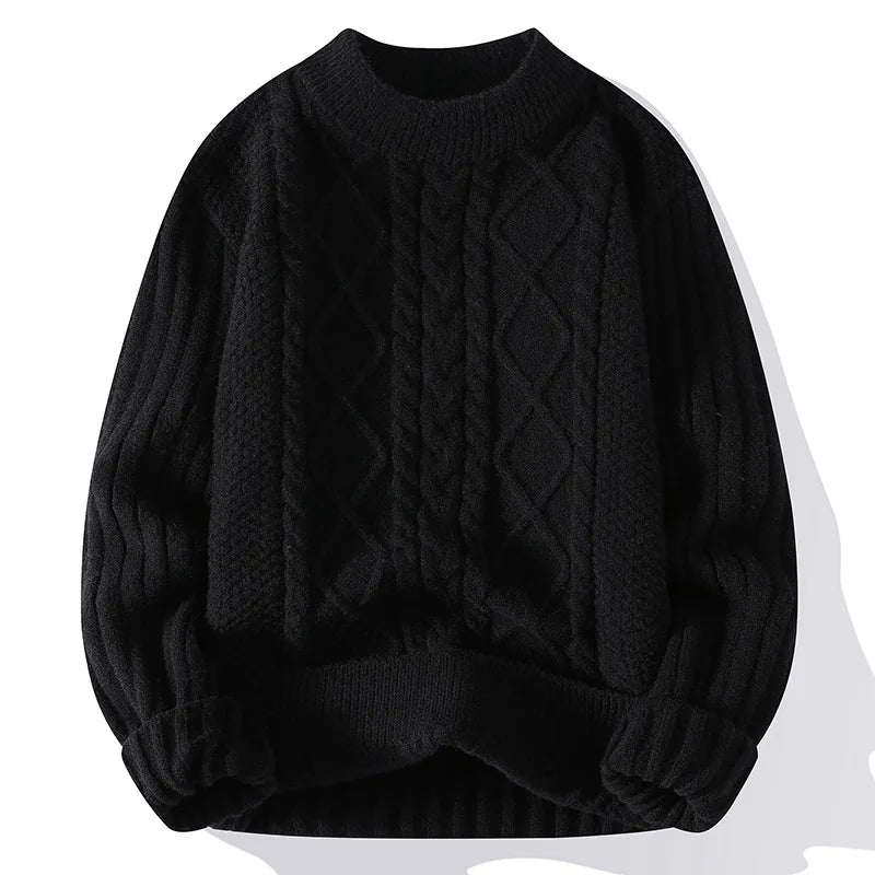 2025 Autumn Casual Men's Sweater O-Neck Striped Slim Knittwear Mens Sweaters Pullover Men Harajuku Mens Retro Sweaters