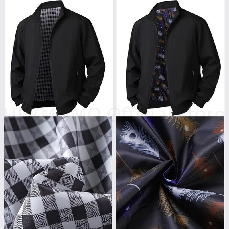 Plus Size 6xl 7xl 8xl Jacket Men Casual Autumn Spring Stand Collar Windbreaker Sport Coat Man Big Size Clothing 140kg Can Wear