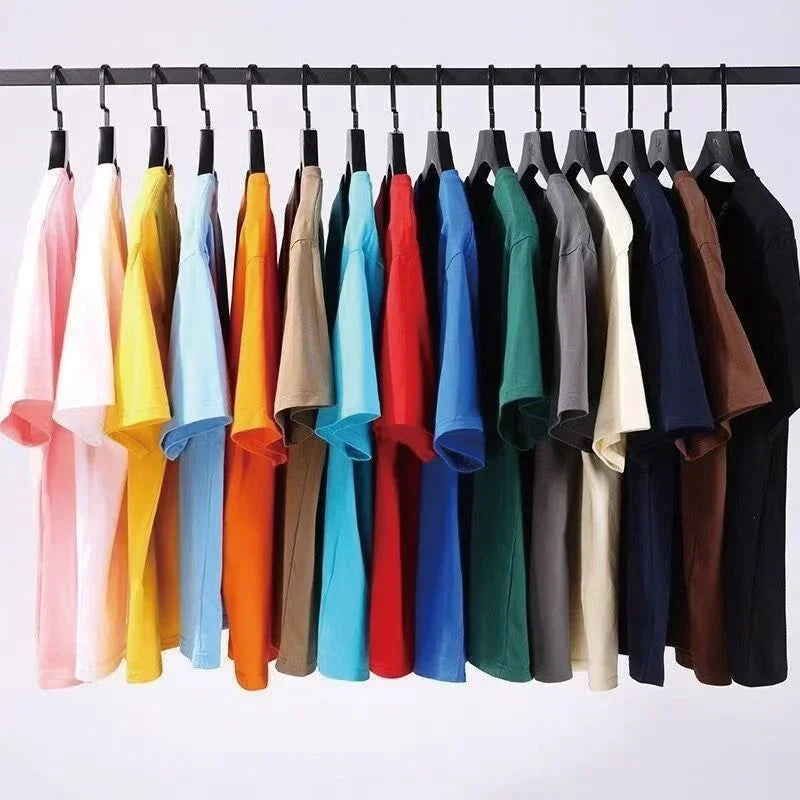 Cotton Short Sleeve T-shirt for Men and Women European and American Style Retro Design Sense Short Sleeve Print All Match Top