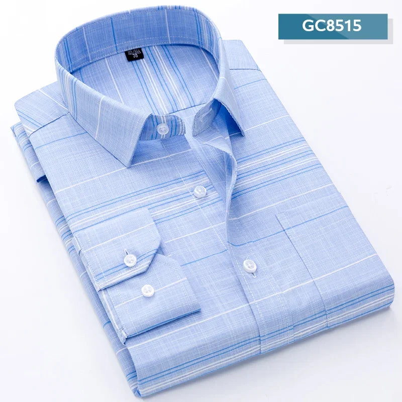 2024 Men's Printed Shirt Spring Long Sleeve Casual Daily Thin Soft Comfortable Business Slim Fit Button Down Dress  Shirts