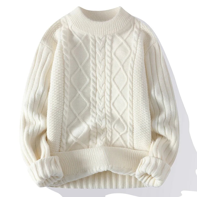 2025 Autumn Casual Men's Sweater O-Neck Striped Slim Knittwear Mens Sweaters Pullover Men Harajuku Mens Retro Sweaters