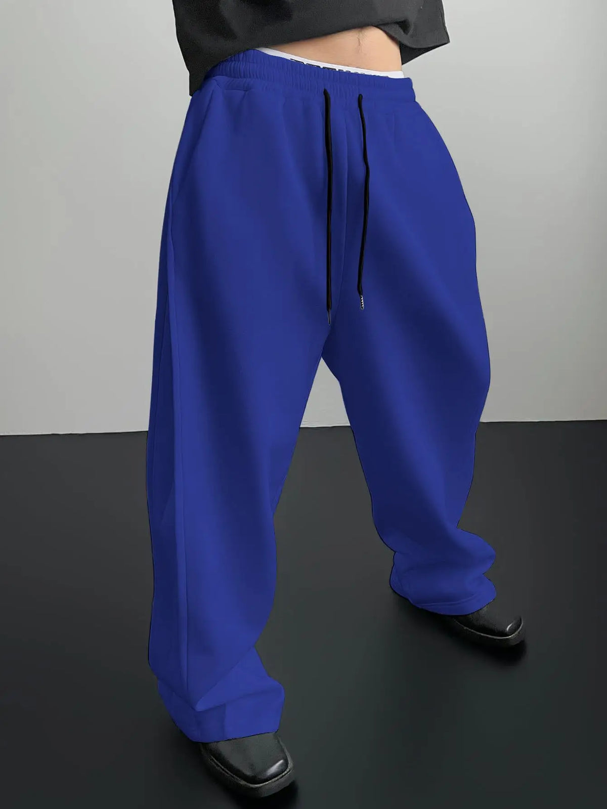 Y2k Harajuku Wide Leg Sweatpants Women Streetwear Baggy Oversize Gray Sports Pants High Waist Drawstring Casual Joggers Trousers