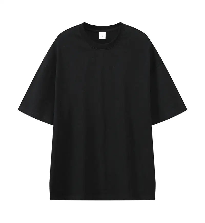 DIY Custom LOGO Thick Neck Drop Shoulder Big Size Style 330gsm High Qualtity Oversize Heavy Weight T-shirt for Men Streetwear