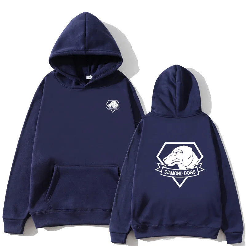 MGS 5 Metal Gear Solid V 5 Diamond Dogs Printed Pattern Hoodie Sportswear Autumn/Winter Men's/Women's Casual Street Harajuku y2k