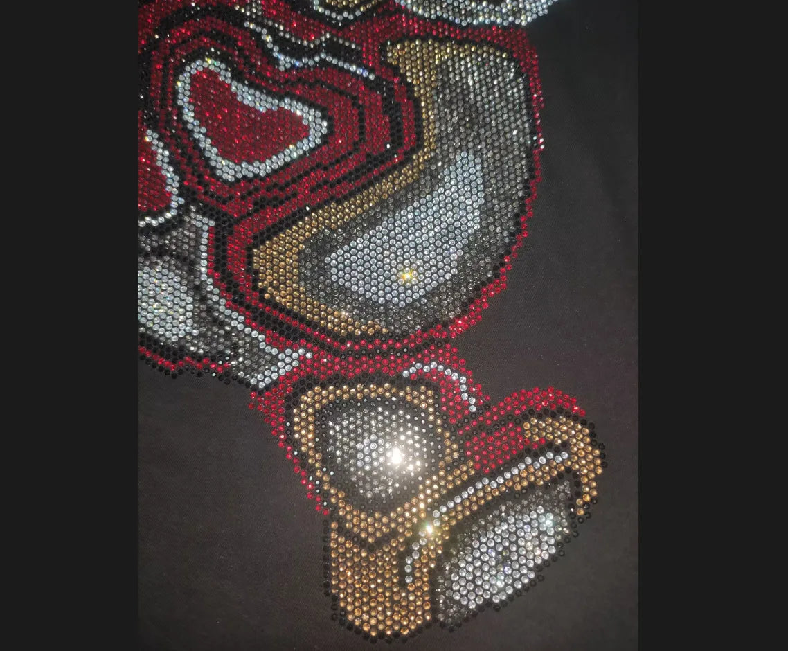 High Quality Designer Streetwear Rhinestone T-Shirt For Men New Designer Top Brand Men Tshirts