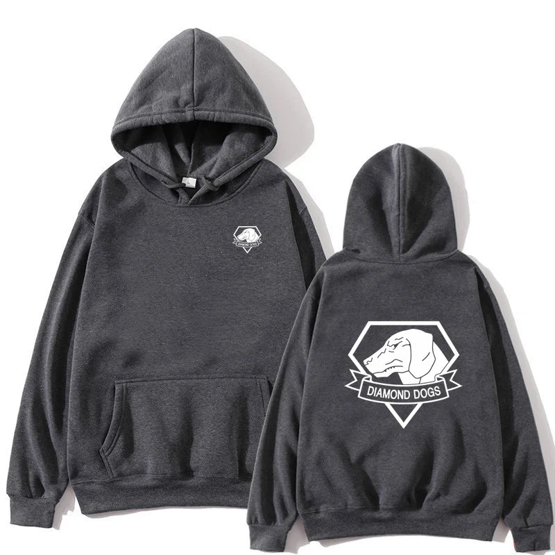MGS 5 Metal Gear Solid V 5 Diamond Dogs Printed Pattern Hoodie Sportswear Autumn/Winter Men's/Women's Casual Street Harajuku y2k