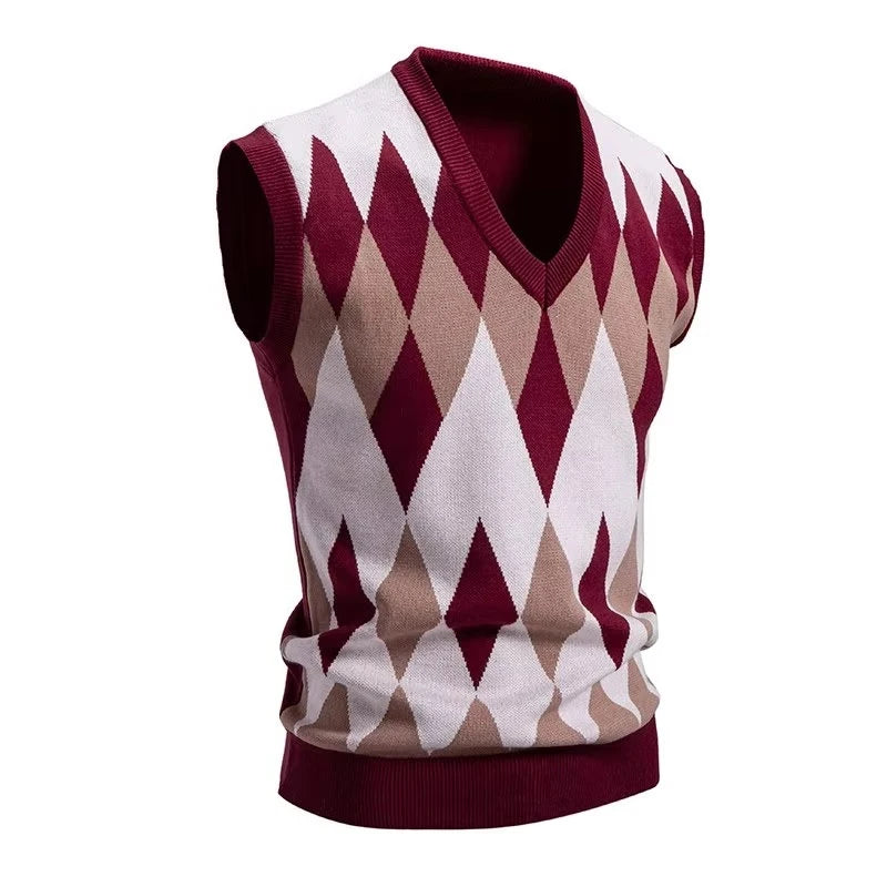 Mens Knitwear Sweatshirts V Neck Sleeveless Knit Vest Casual Slim Fit Pullover Knitted Sweater Lightweight Vests
