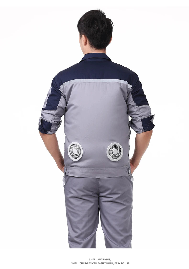 Summer Cooling Air Conditioning Clothing Sun Protection Cooling Fan Clothes Workwear Outdoor Heat Dissipation Sun Protection Lab