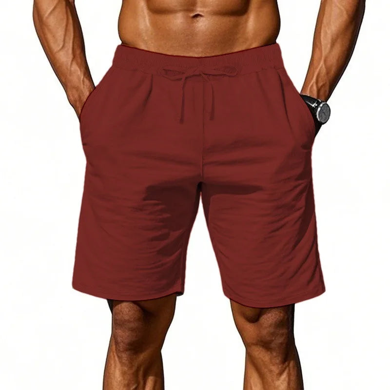 Pure Linen Shorts for Men 2025 Summer New Fashion Solid White Loose Holiday Shorts Man Casual Plus Size Button Fly Short Pants