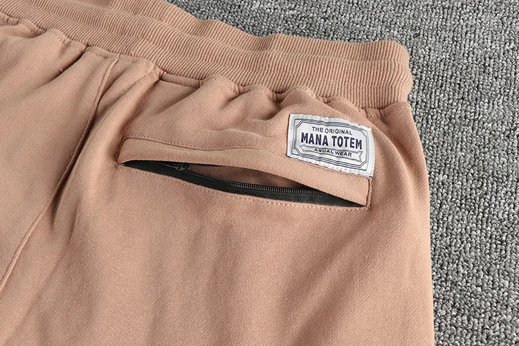Autumn Japanese Retro Knitted Ankle-length Sweatpants Men's Fashion Elastic Waist Drawstring Sport Casual Ankle-tied Pants