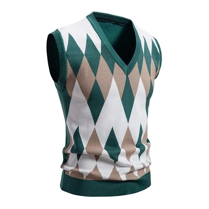 Mens Knitwear Sweatshirts V Neck Sleeveless Knit Vest Casual Slim Fit Pullover Knitted Sweater Lightweight Vests
