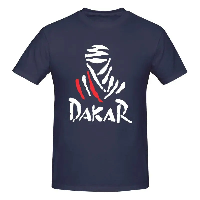 Motorcycle Dakar Rally Graphic Print T Shirt Men Large Size Cotton Casual T-shirts Summer Short Sleeve Tops Tees Streetwears