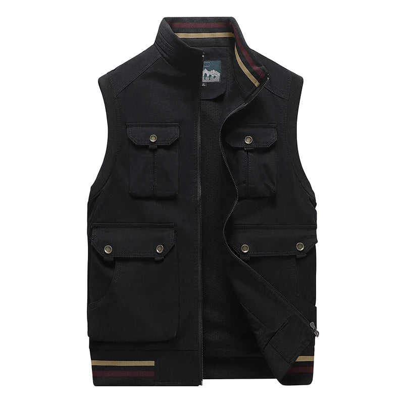 Winter Motorcyclist Mountaineering Men's Sleeveless Casual Coat Male Work Cargo Vest Men Photography Clothing Tactical Jackets