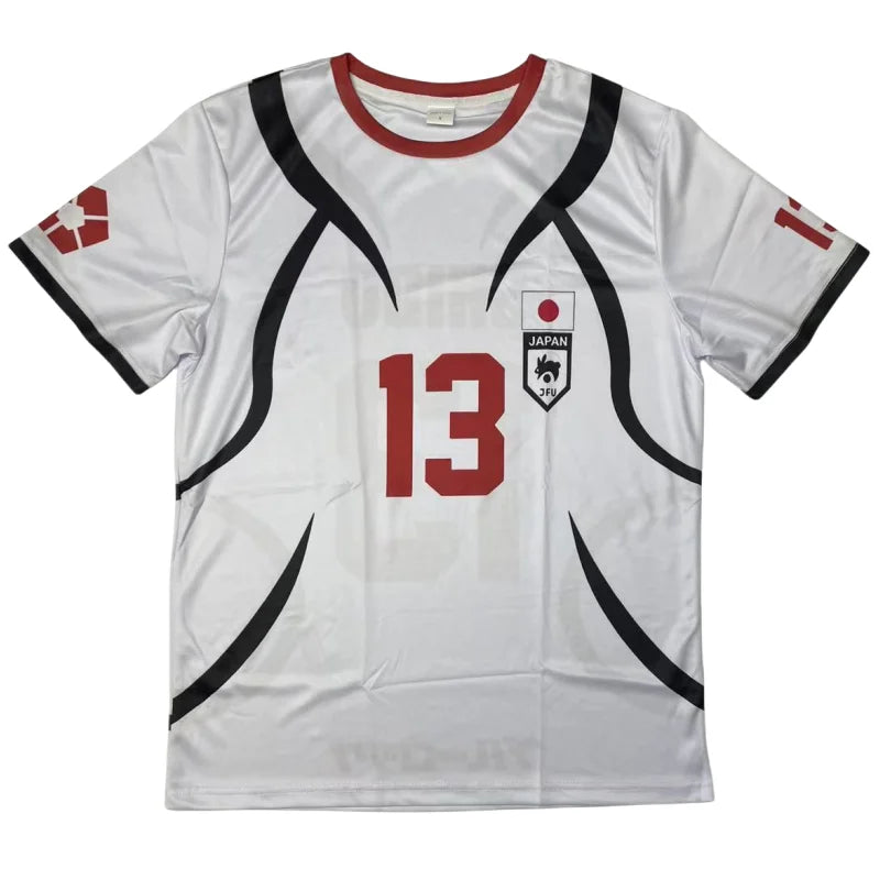 Anime Shidou Shirt Cosplay Costumes #13 Japan U20 Football Jersey Shidou Ryuusei Soccer Training T-Shirt 3D Printing