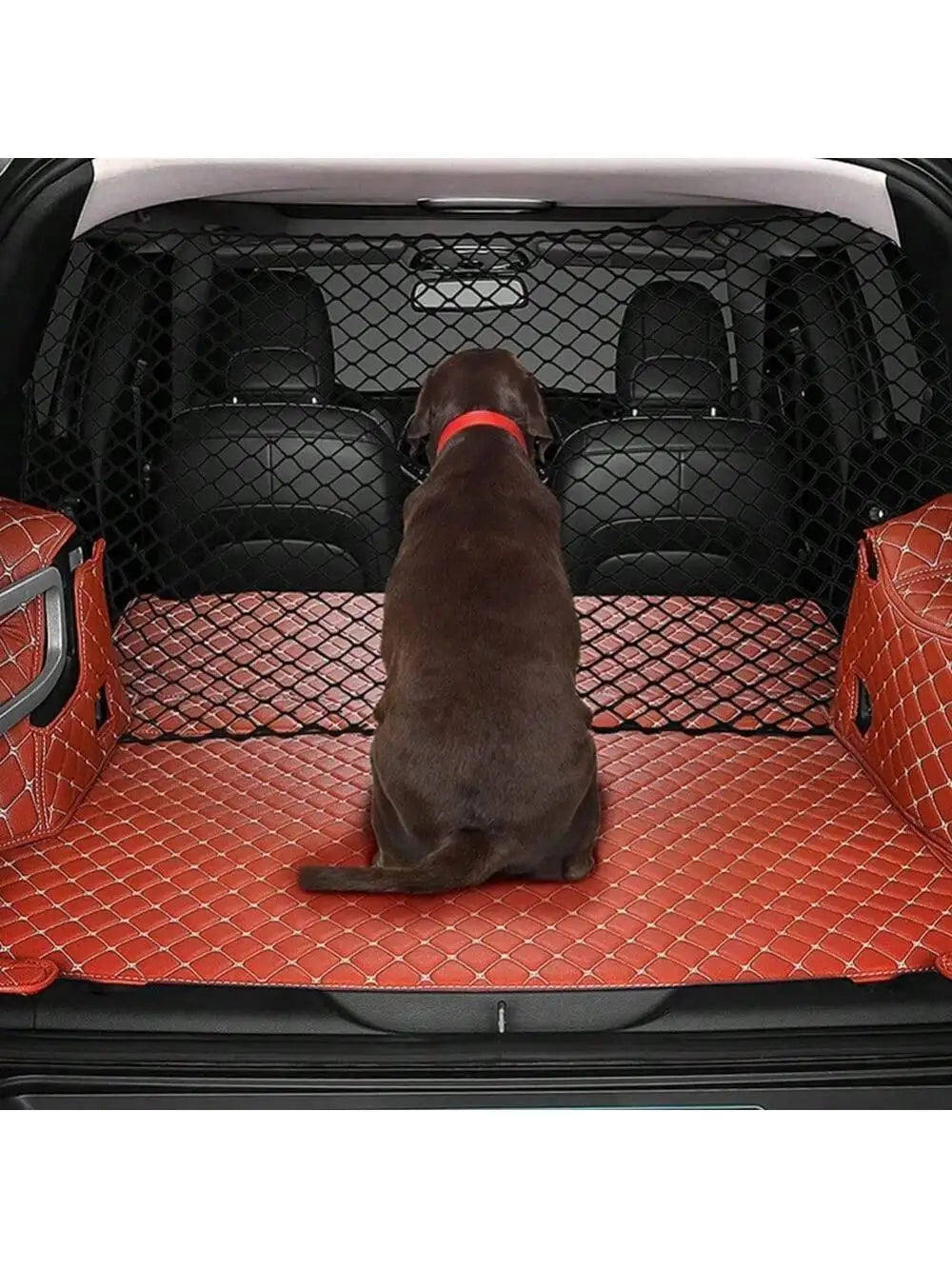 Car Trunk Fence Net Dog Isolation Protection Net Car Mounted Rear Seat Dog Safety Net Sturdy Elastic Pet Fence for Any Vehicle