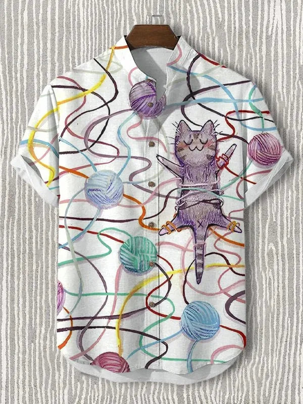 Fashion Men's Graphics Shirts Short Sleeved Button Down Lapel Shirt For Summer Oversized Tops Vacation Casual Hawaiian Shirts