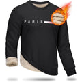 Men's Crewneck Heavyweight Sweatshirt Winter Warm Sherpa Lined Pullover Outdoor Casual Streerwear Basic Coats Men Thick Tops