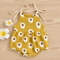 Summer female infant chrysanthemum suspender Romper sweet and cute