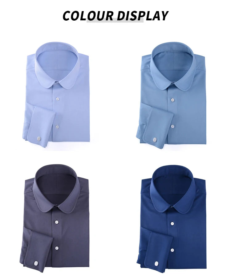 Wholesale men's British vintage shirt French cufflinks mens shirts long sleeve