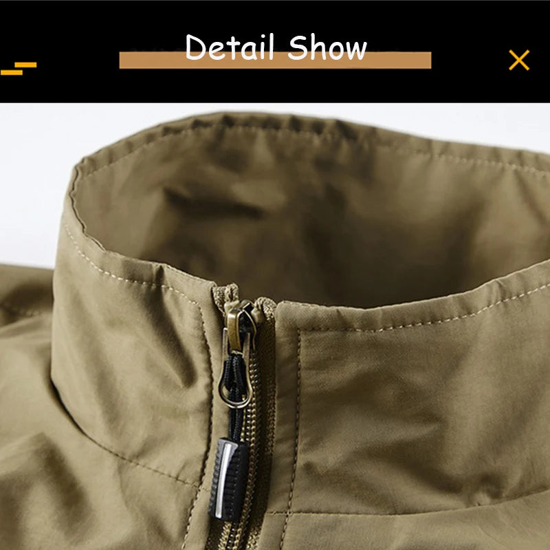 Tops 2025 New Summer Men Outdoor Camping Fishing Webbed Vest Men Sleeveless Many Pocket Tool Gear Loose Thin Vest Male Waistcoat