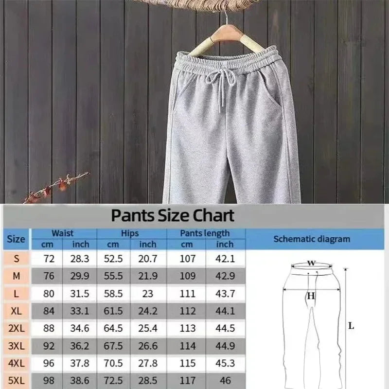 Men's Autumn and Winter Slant Pocket Sweatpants Straight Knit Cotton Sports Pants Casual Comfort Streetwear men pants