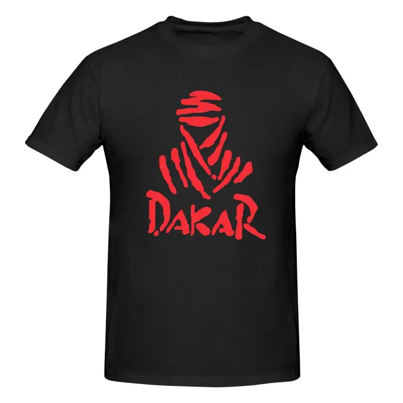 Motorcycle Dakar Rally Graphic Print T Shirt Men Large Size Cotton Casual T-shirts Summer Short Sleeve Tops Tees Streetwears