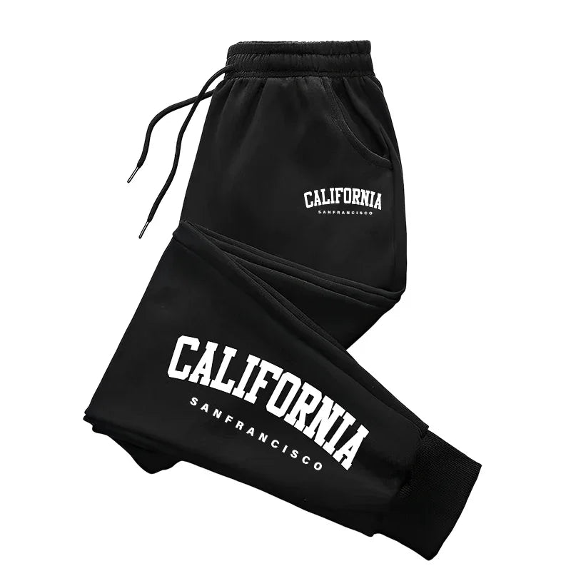 California Fashion Print Sweatpants Men Women Daily Casual Sport Jogger Pants All Season Home Outdoor Comfort Versatile Trousers