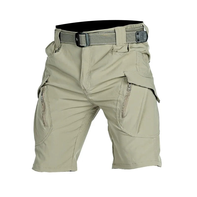 Men's Tactical Cargo Shorts Quick Dry Waterproof Multi-Pocket Outdoor Hiking Fishing Camping Summer Sports Lightweight Shorts