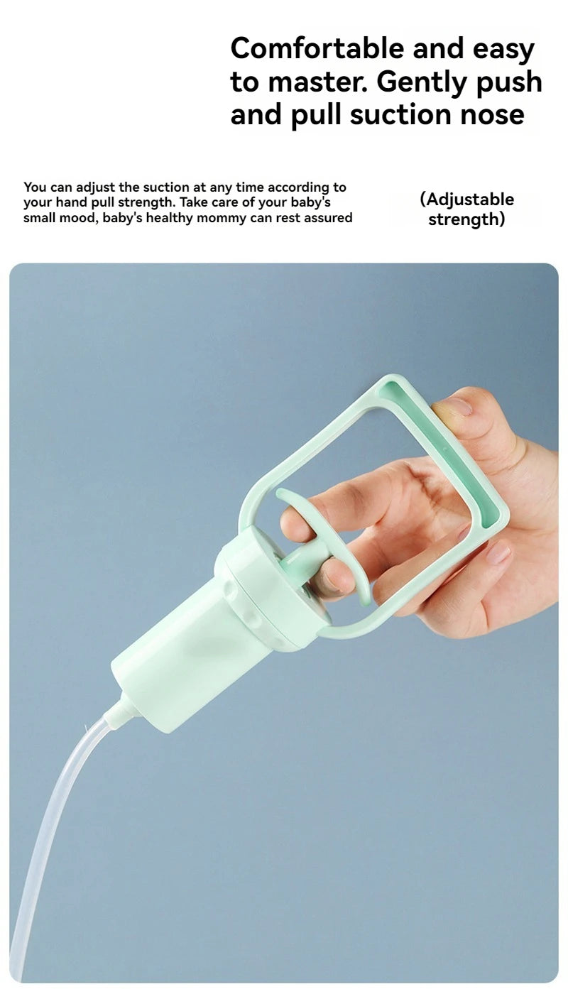Baby Nasal Aspirator Powerful Hand Pump Safe Comfortable Nose Cleaner For Newborns Toddlers Kids Congestion Relief Mucus Remover