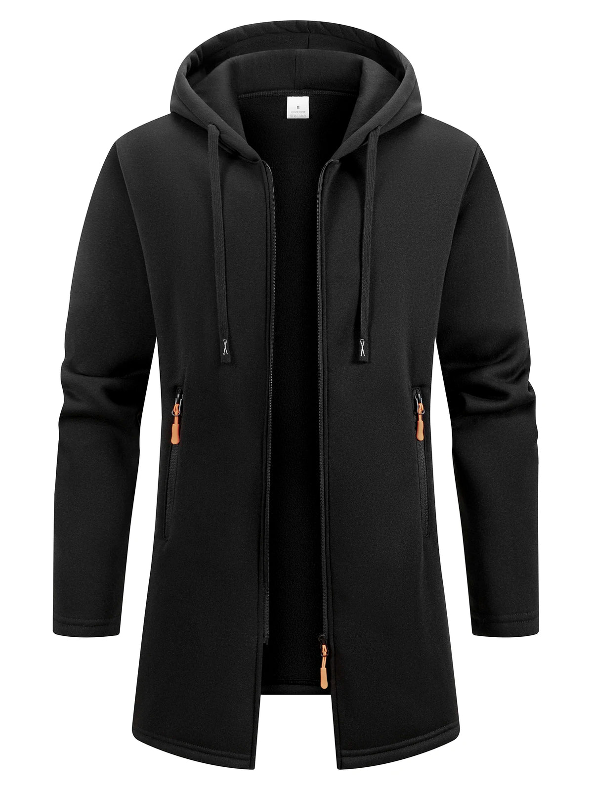 Autumn Winter Warm Fleece Zipper Jacket Men's Long Sleeve Sweatshirts for Men with Zipper Hooded Jacket Coat Warm Streetwear
