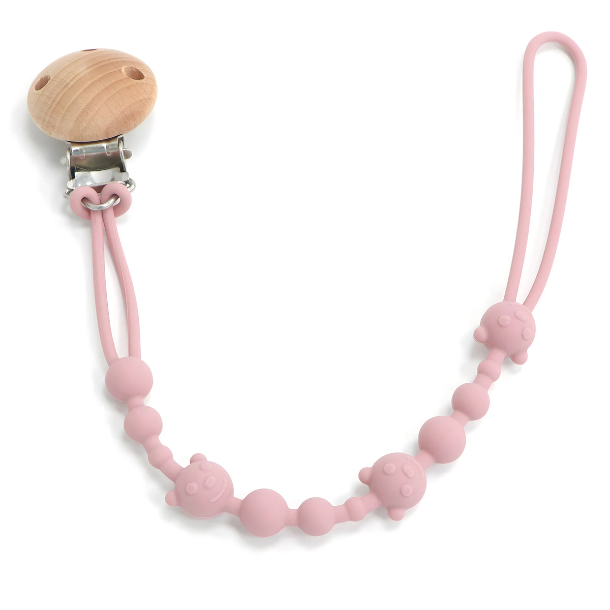 Soothing Pacifier Anti-chain Baby Stroller Teether Anti-loss Chain Baby Silicone Pacifier Clip Toy Biting Glue Lanyard