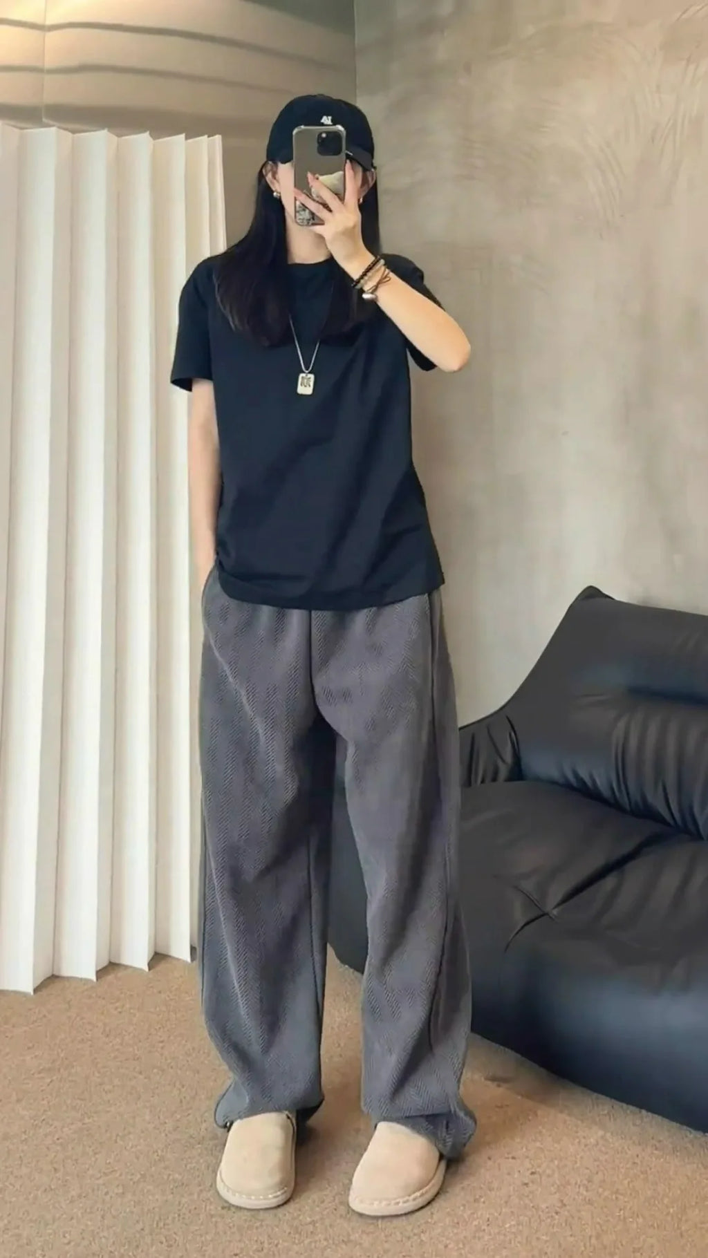 Men's Vintage Fleece-Lined Casual Sweatpants - Loose Straight Fit Heavyweight Thickened Autumn & Winter Japanese Streetwear Bran