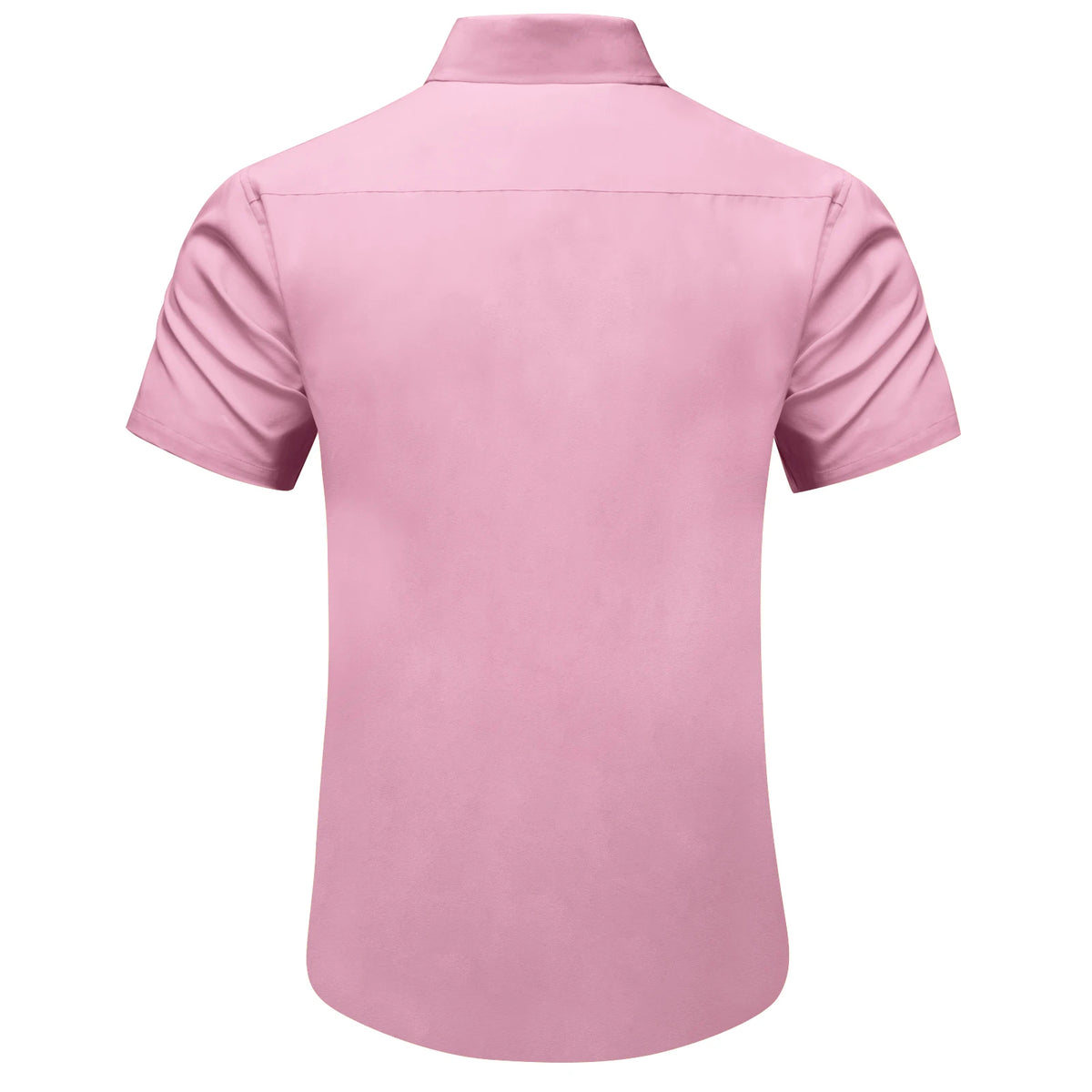 Men Shirts Short Sleeve Cotton Polyester Summer T-shirts Solid Black White Red Business Casual Tops Hawaiian Shirt