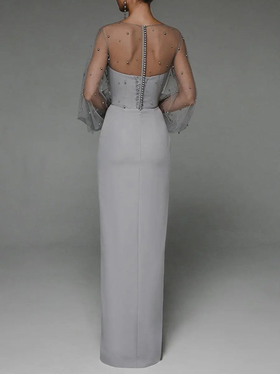 Sexy Wedding Dresses for Women Casual O-Neck Solid Loose Long Dress Spring and Summer Muslim Drsss Women Evening Dress Vestidos