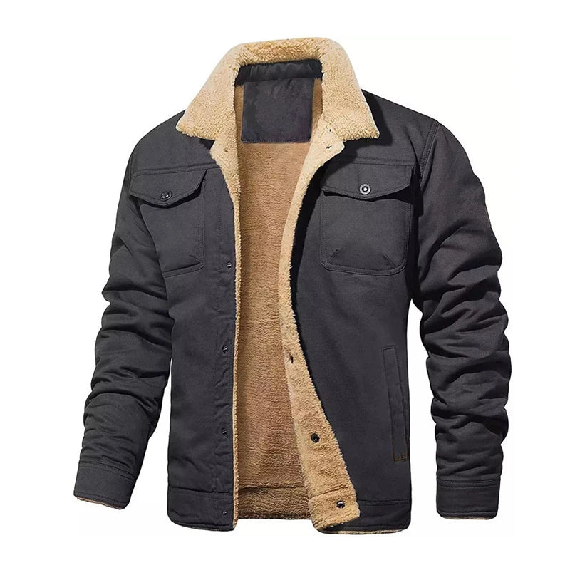 Autumn Winter Men's Fleece Jackets Casual Male Outdoor Windbreaker Work Jacket Mens Thermal Warm Tactical Coats Clothing