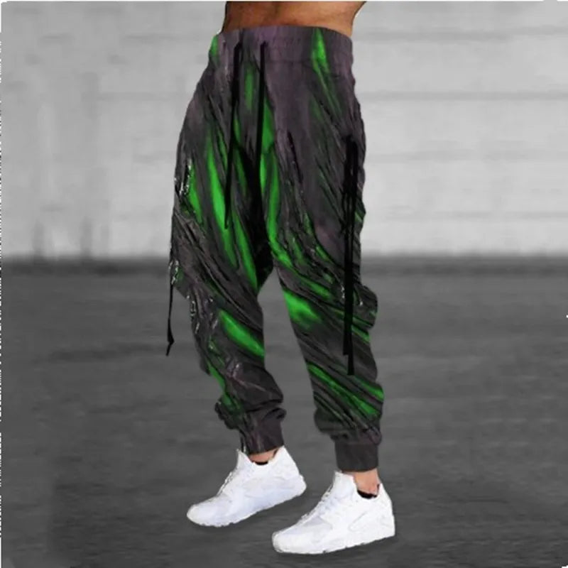 New Men Sweatpants Jogger Masculina Drawstring Elastic Waist  Owl 3D Printed Comfort Breathable Sports Streetwear Designer