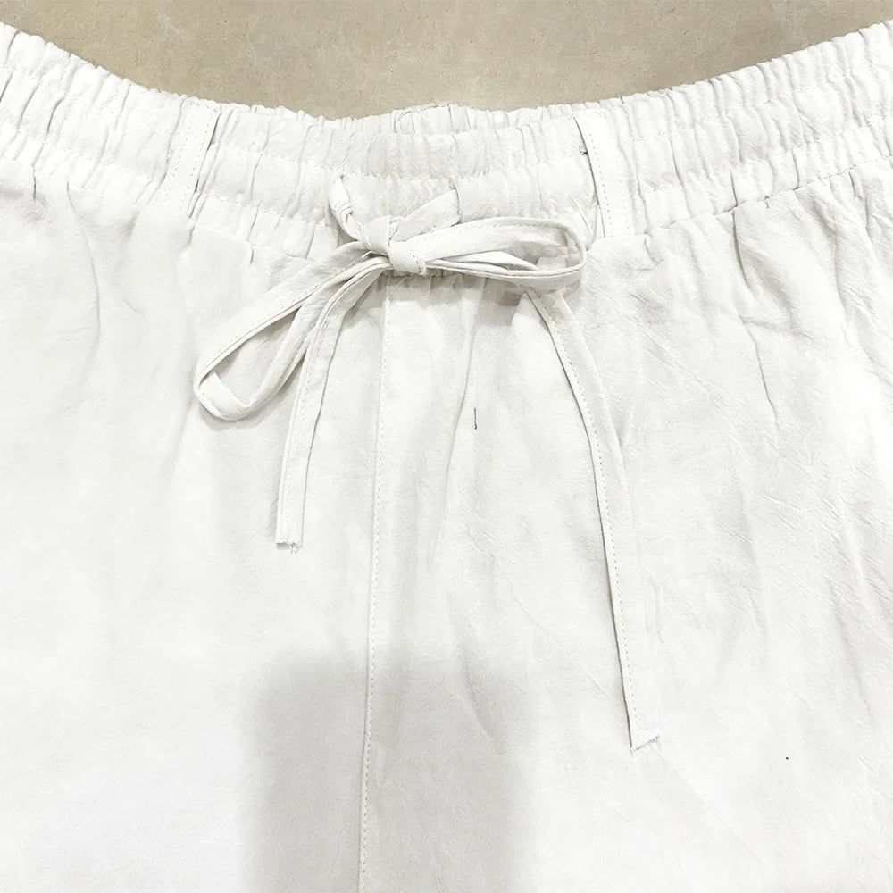 Men Summer Cotton Linen Shorts Retro Multi Pocket Loose Casual Shorts Thin Breathable Outdoor Fishing Travel Beach Short Pants