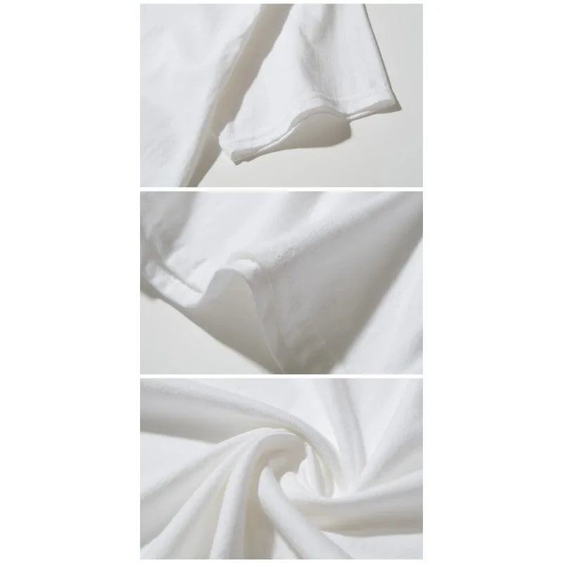 New short-sleeved T-shirt made of 100% pure cotton, suitable for both men and women. It is a summer style, loose and casual.