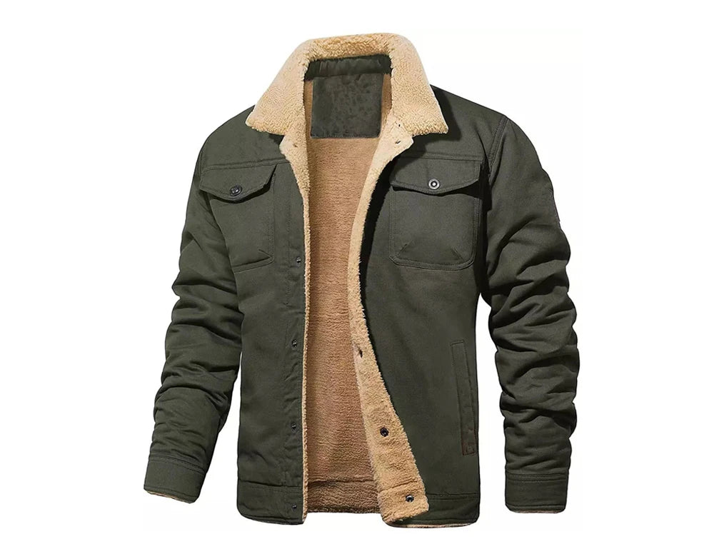 Autumn Winter Men's Fleece Jackets Casual Male Outdoor Windbreaker Work Jacket Mens Thermal Warm Tactical Coats Clothing
