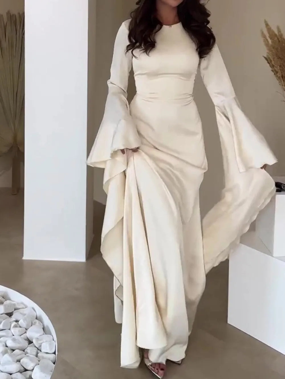Eid Muslim Women Dress Abaya Flare Sleeve Vestidos Largos Party Caftan Jalabiya Ramadan Long Dresses Dubai Kaftan Arab Robe 2025