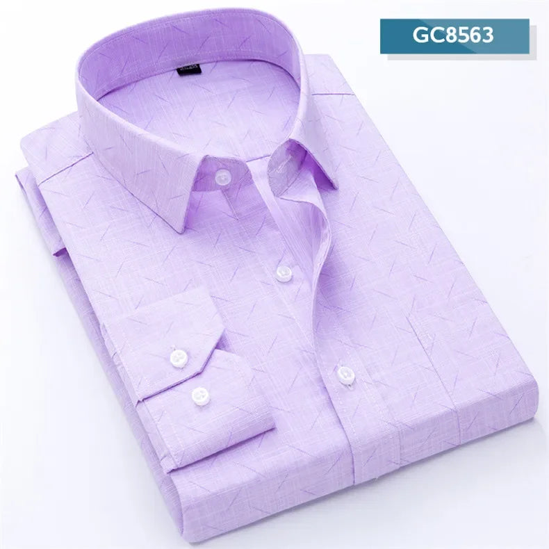 2024 Men's Printed Shirt Spring Long Sleeve Casual Daily Thin Soft Comfortable Business Slim Fit Button Down Dress  Shirts