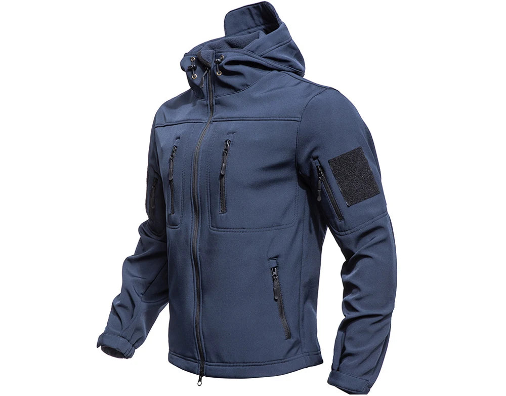 Autumn Winter Mens Army Tactical Jackets Men Softshell Warm Waterproof Action Jacket Men Mountain Ski Windbreaker Hooded Coats