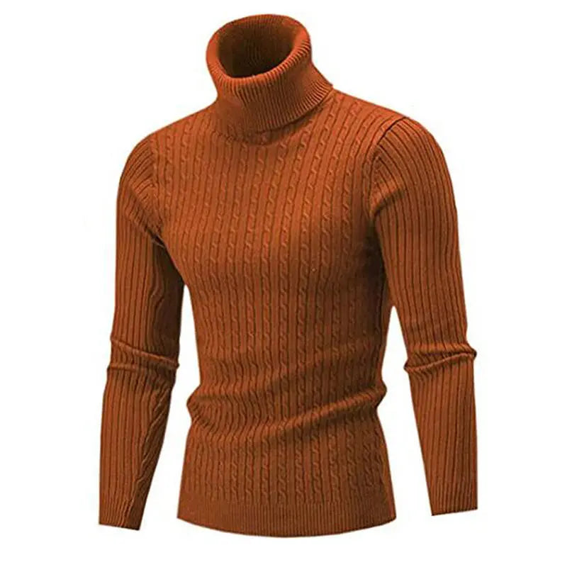 Turtleneck Pullovers Sweaters Men 2020 Autumn Winter Solid Color Long Sleeve Knitting Sweater Thickening Men's Bottoming Shirt